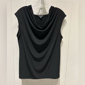 George Black Draped Cowl Neck Blouse